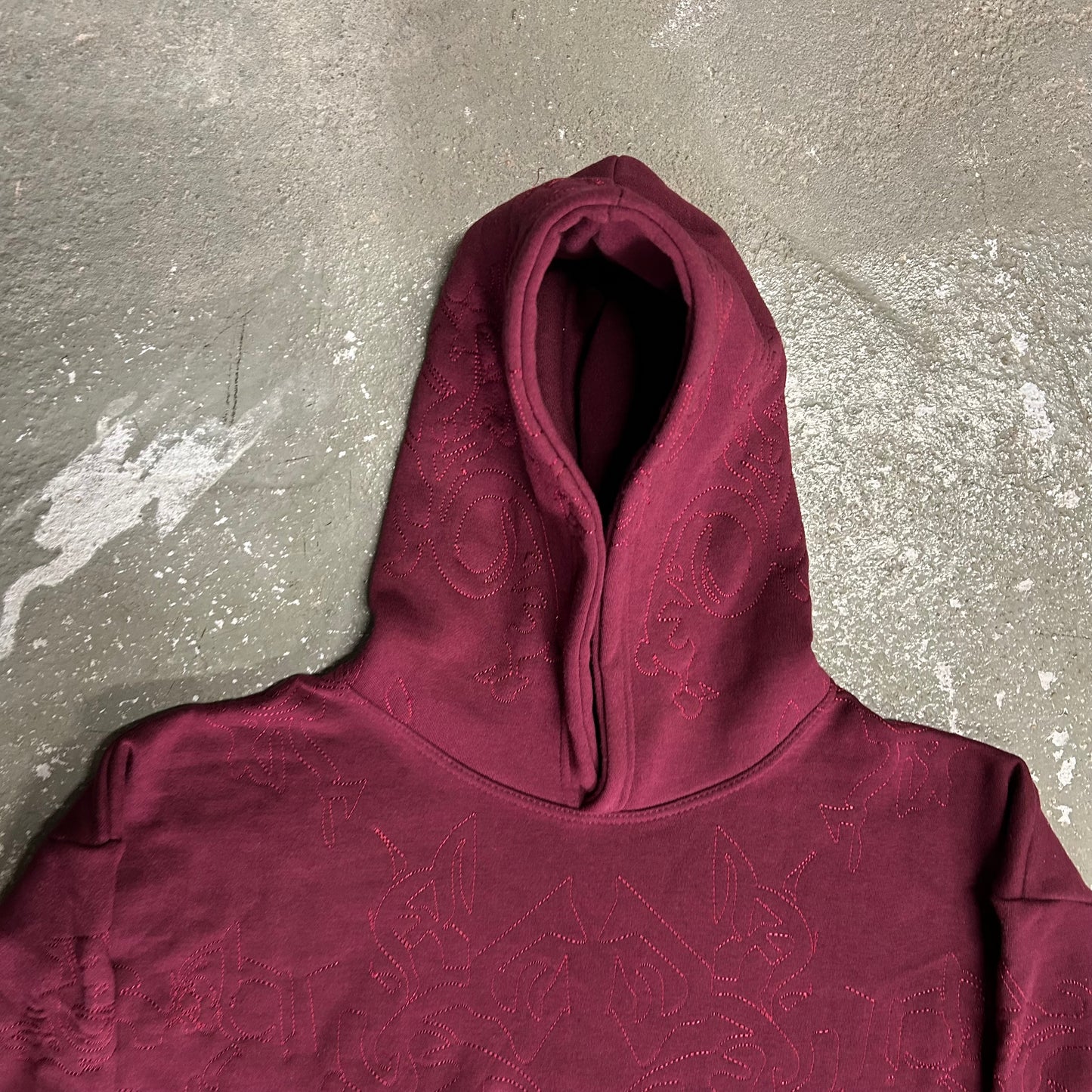ALL OVER EMBROIDERY HOODIE (RED)
