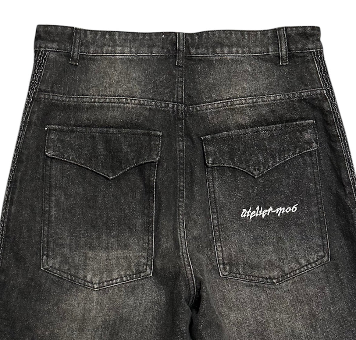 DENIM TRACKPANTS 'BLACK'