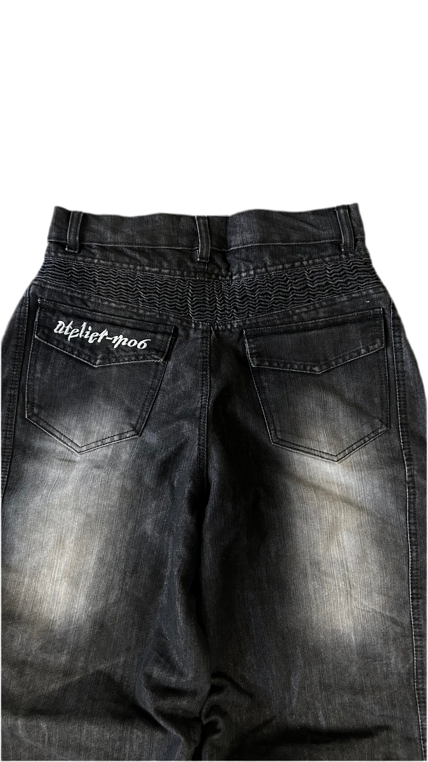 FLARED BIKER JEANS