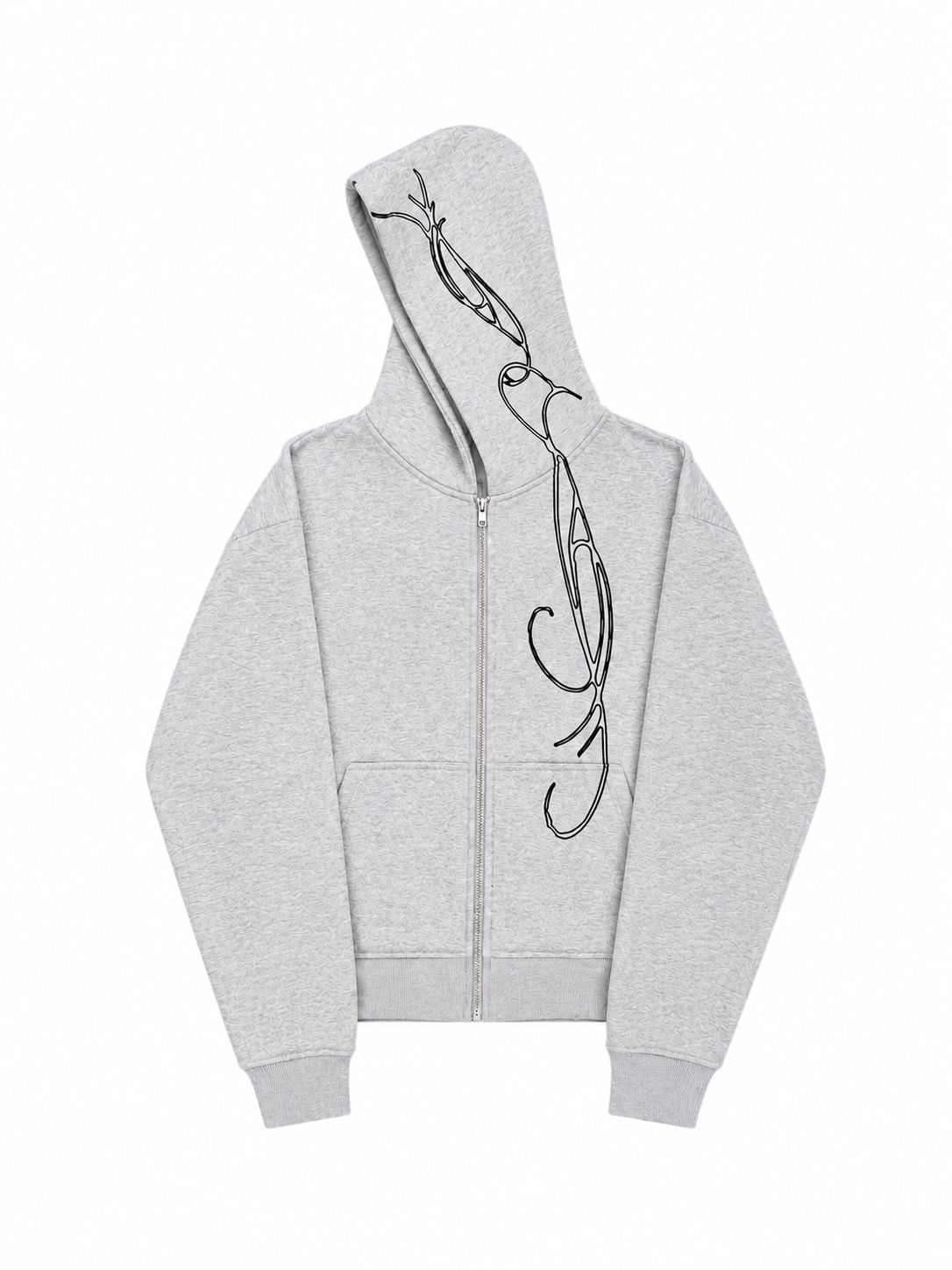 FLUX ZIP HOODIE - SOFT GREY