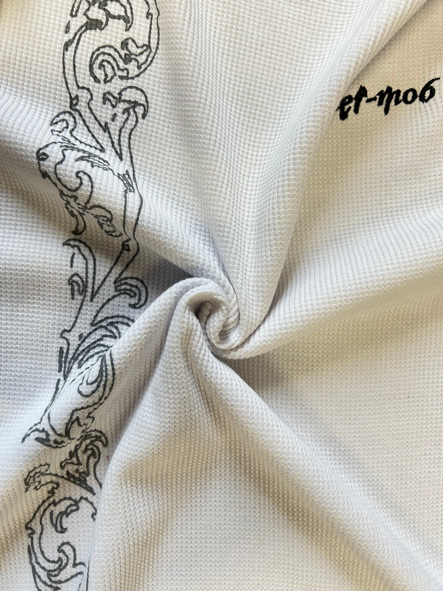 Waffle fabric longlseeve