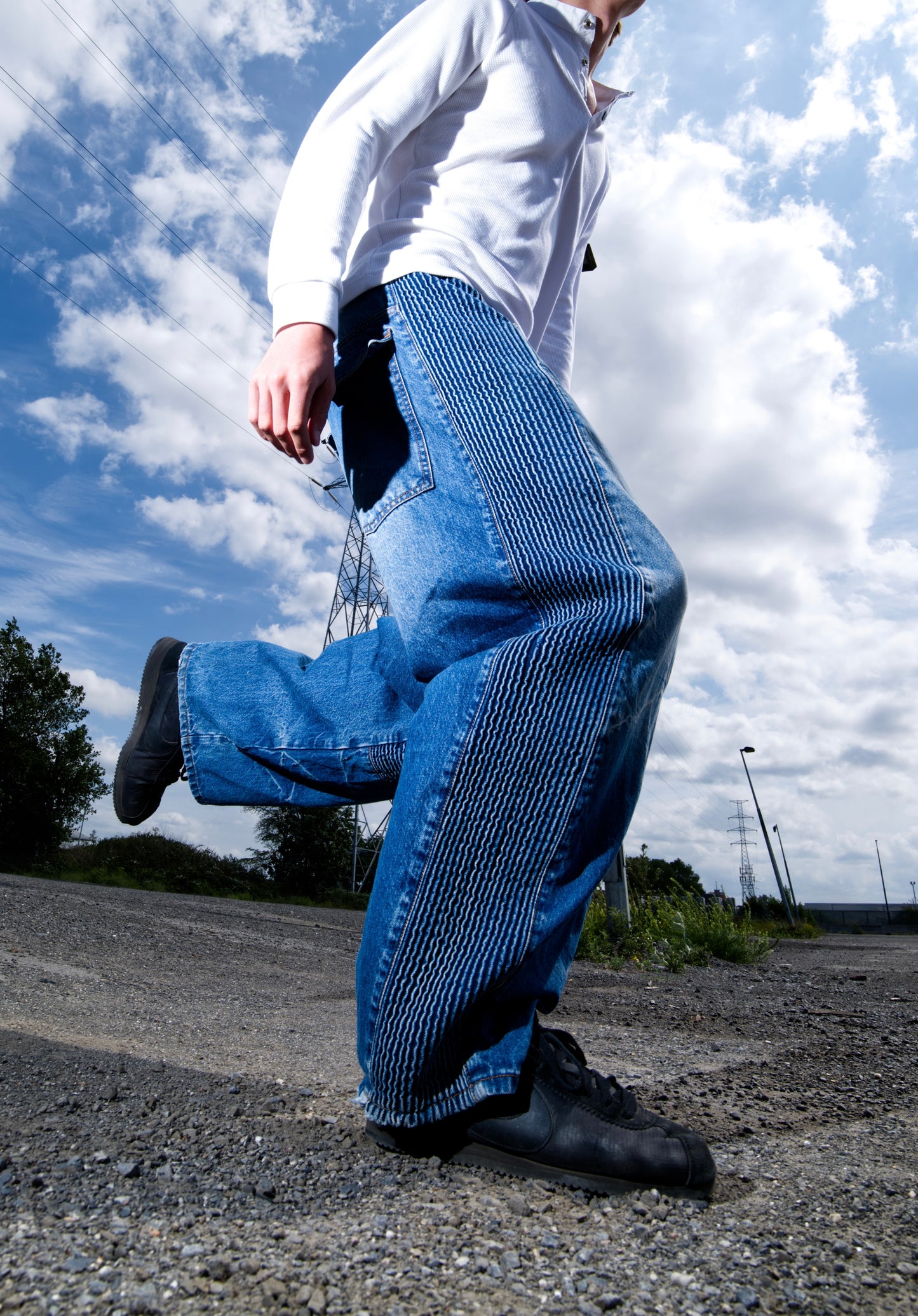 DENIM TRACKPANTS 'BLUE'