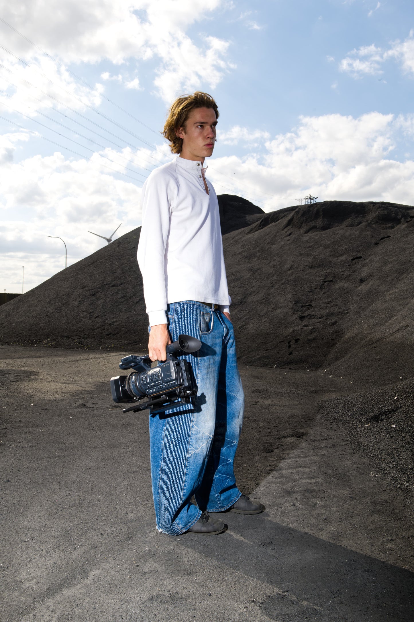 DENIM TRACKPANTS 'BLUE'