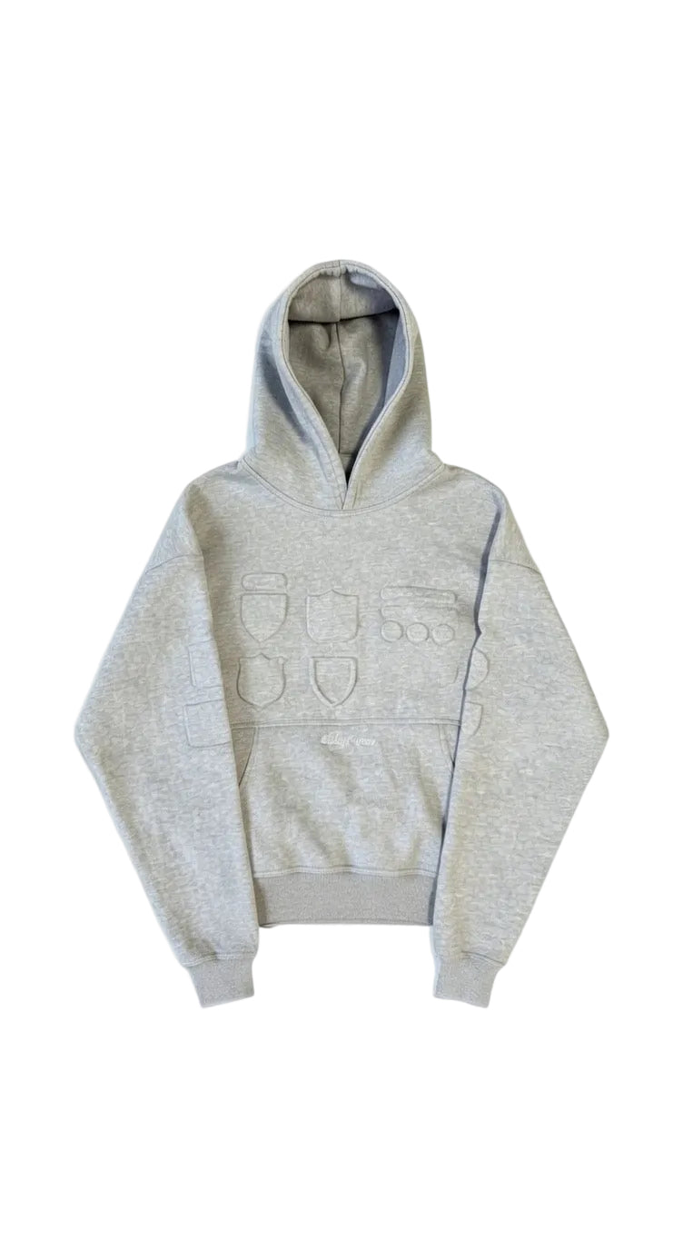 3D SHIELD HOODIE (heather grey)