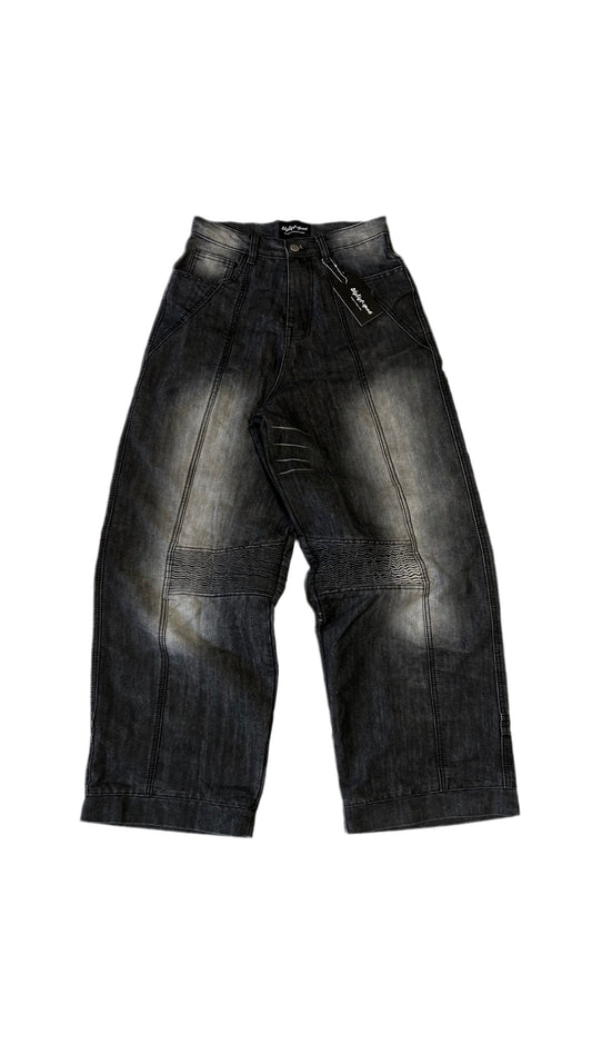FLARED BIKER JEANS