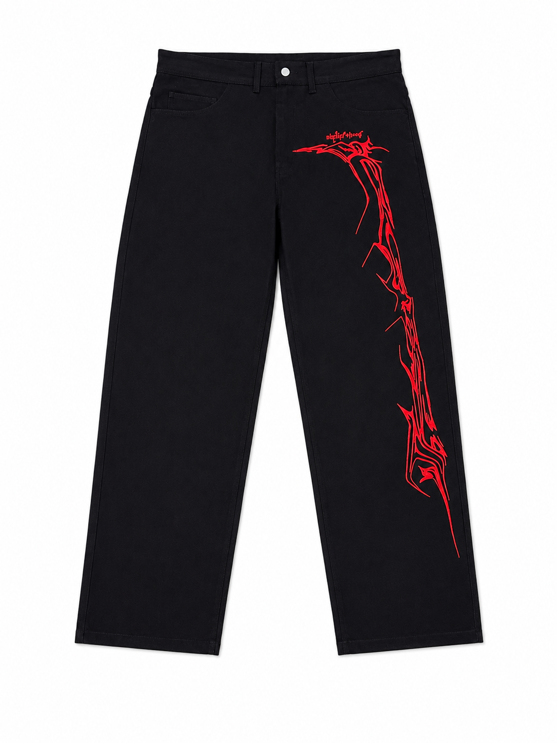 DENIM TRIBAL TRACKPANTS