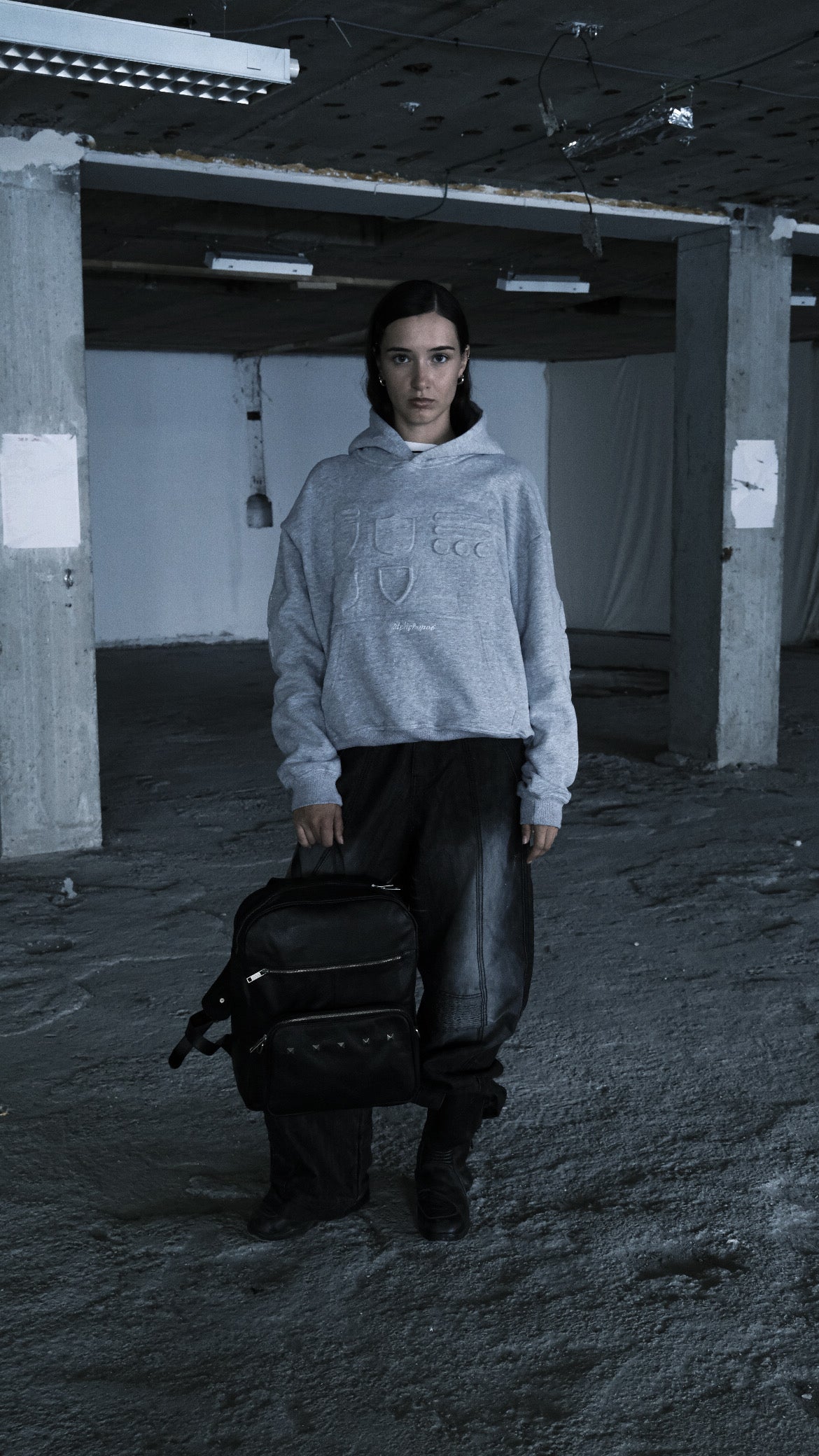 3D SHIELD HOODIE (heather grey)