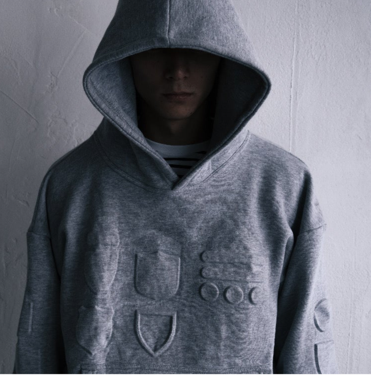 3D SHIELD HOODIE (heather grey)