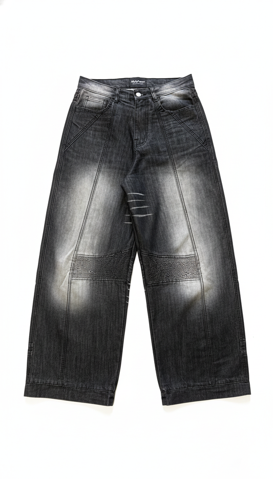 FLARED BIKER JEANS